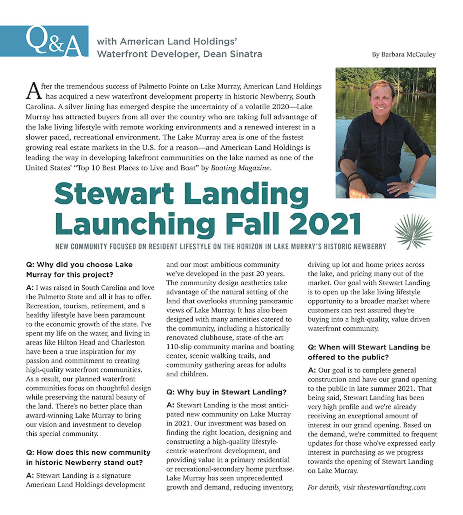 Stewart Landing Waterfront Community on Lake Murray, SC