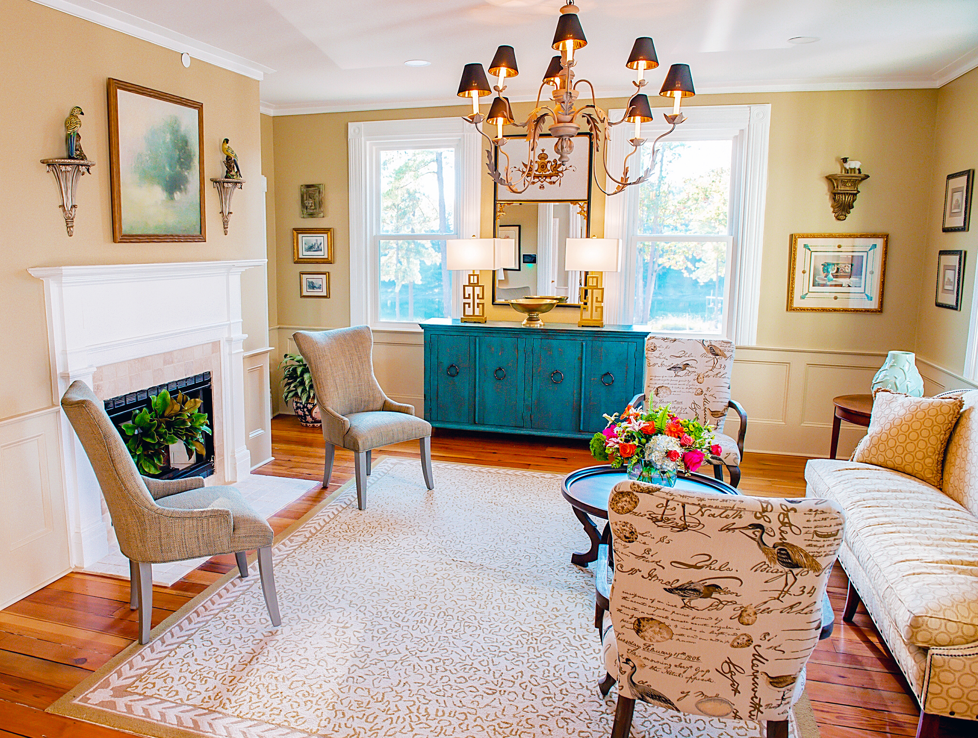 Main Level Gathering Room in the Clubhouse at Stewart Landing on Lake Murray