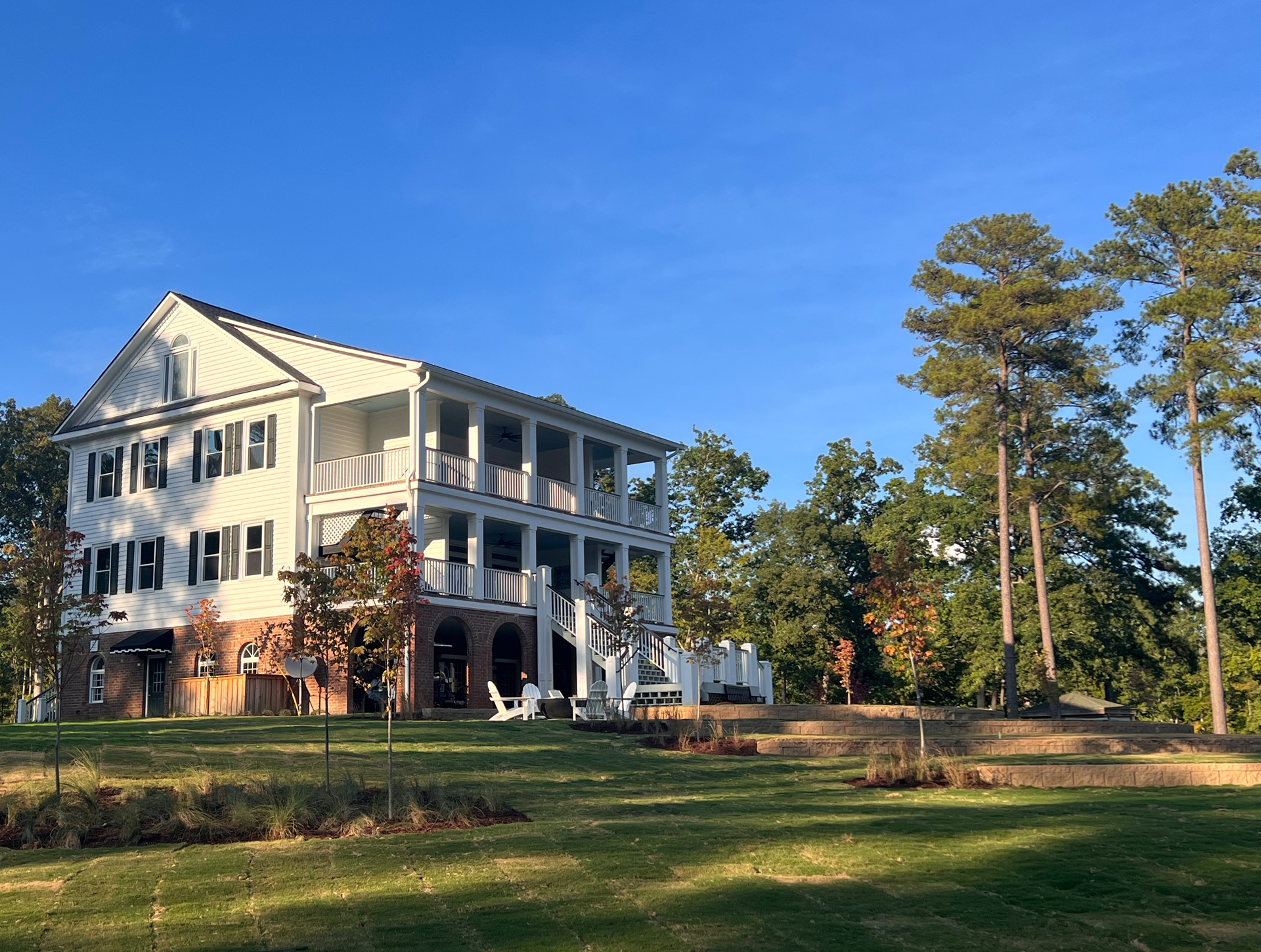Exterior View from the Amphitheater to the Rear Entrance of the Historic Clubhouse