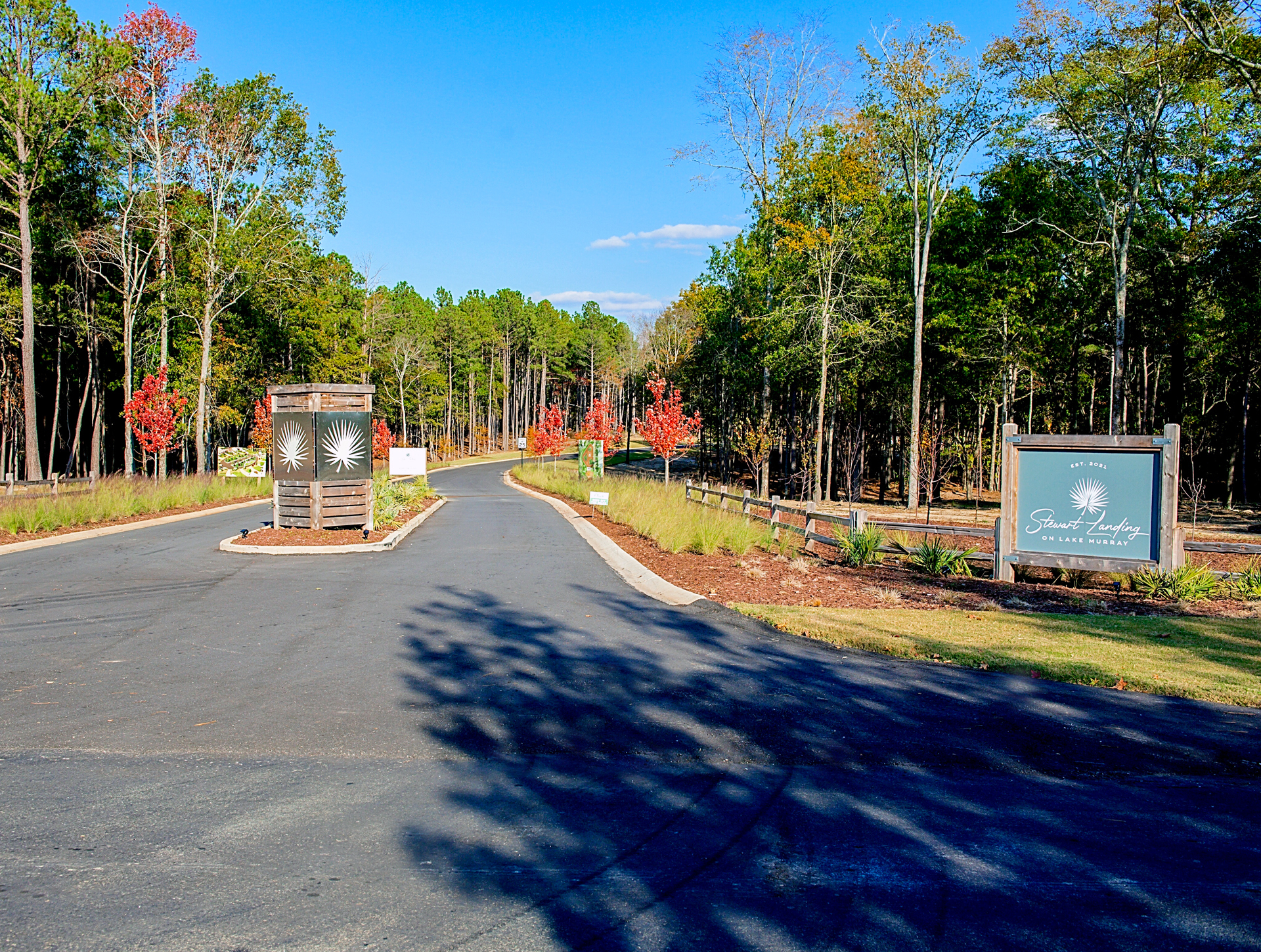 Stewart Landing Entrance Affords Privacy to the Community Lot Owners